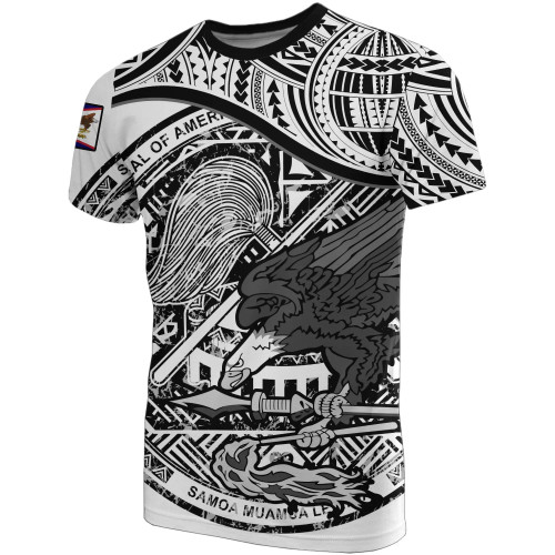 American Samoa T-Shirts - American Samoa Flag Seal White 1