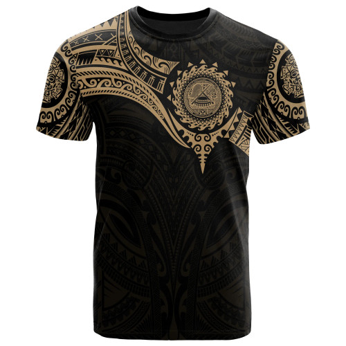 American Samoa Polynesian T-Shirt - Full Color Heart Shield 1