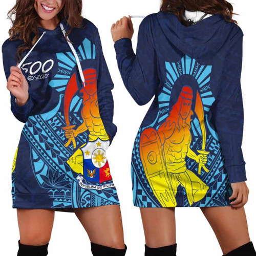Philippines Hoodie Dress - King Lapu Lapu 1