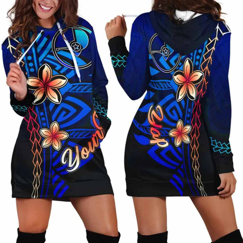 Yap Custom Personalised Hoodie Dress - Vintage Tribal Mountain 1