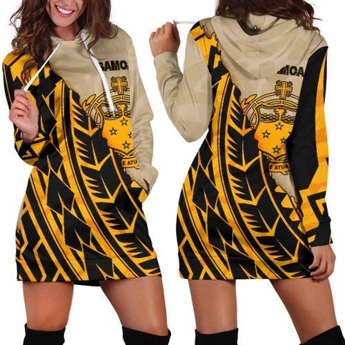 Samoa Women Hoodie Dress - Polynesian Wild Style 1