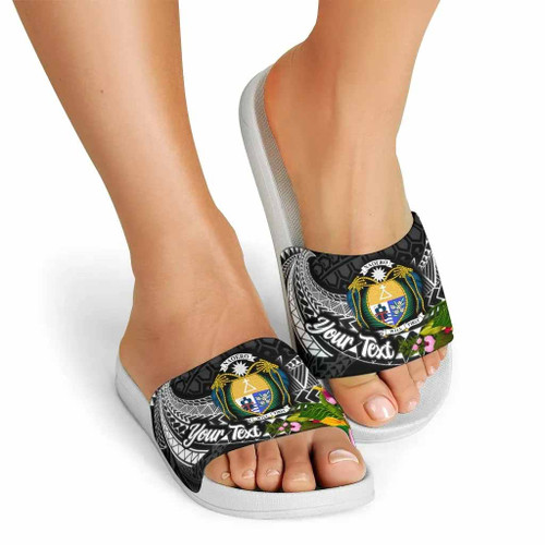 Nauru Slide Sandals - Custom Personalised Seal Spiral Polynesian Patterns 2