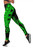 Cook Islands Legging Polynesian Pattern Green 3