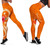 Chuuk Polynesian Custom Personalised Legging - Orange Floral With Seal 1