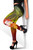 [Custom Personalised] Chuuk Legging - Humpback Whale with Tropical Flowers (Yellow) 4