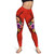 Tahiti Polynesian Custom Personalised Legging - Floral With Seal Red 2