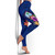 Guam Legging - Polynesian Floral With Seal Blue 2