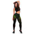 Fiji Polynesian Legging - Reggae Turtle Hibiscus Flower Frame Vintage 3