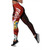 Tuvalu Polynesian Custom Personalised Legging  - Coat Of Arm With Hibiscus 1