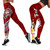 Guam Custom Personalised Legging - Turtle Plumeria (Red) 4