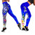 Tonga Custom Personalised Legging - Turtle Plumeria (BLUE) 1