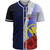 Hawaii Kanaka Maoli Polynesian Custom Personalised Baseball Shirt - Coat Of Arm With Hibiscus Blue