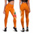 Niue Polynesian Custom Personalised Legging - Orange Floral With Seal 4