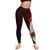 Tonga Polynesian Legging  - Coat Of Arm With Hibiscus 4