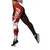 Niue Polynesian Custom Personalised Legging  - Coat Of Arm With Hibiscus 1