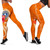 Northern Mariana Islands Polynesian Legging - Orange Floral With Seal 1