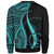Chuuk Sweatshirt - Turquoise Polynesian Tentacle Tribal Pattern 2