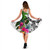 Yap Midi Dress White - Turtle Plumeria Banana Leaf 2