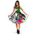 Yap Midi Dress White - Turtle Plumeria Banana Leaf 1