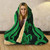 Palau Hooded Blanket - Green Tentacle Turtle 2