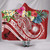 Marshall Islands Polynesian Hooded Blanket - Summer Plumeria (Red) 1
