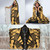 Palau Hooded Blanket - Polynesian Tattoo Gold 4