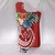 Kosrae Polynesian Hooded Blanket - Summer Plumeria (Red) 2