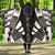 Palau Hooded Blanket - Polynesian Tattoo Black 1