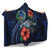 Pohnpei Polynesian Hooded Blanket - Blue Turtle Hibiscus 2