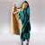 Tahiti Hooded Blanket - Turquoise Tentacle Turtle 2