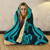 Tahiti Hooded Blanket - Turquoise Tentacle Turtle 4