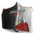 Solomon Islands Polynesian Hooded Blanket- Coat Of Arm With Hibiscus White 3