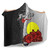 Palau Polynesian Custom Personalised Hooded Blanket- Coat Of Arm With Hibiscus White 2