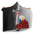 Philippines Polynesian Hooded Blanket - Coat Of Arm With Hibiscus White 2