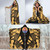 Tahiti Hooded Blanket - Polynesian Tattoo Gold 4