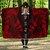 Fiji Hooded Blanket - Polynesian Tattoo Red 1