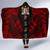 Fiji Hooded Blanket - Polynesian Tattoo Red 5