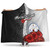 Marshall Islands Polynesian Hooded Blanket- Coat Of Arm With Hibiscus White 1