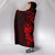 Polynesian Hawaii Kanaka Maoli Hooded Blanket - Humpback Whale with Hibiscus (Red) 4