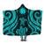 Nauru Hooded Blanket - Turquoise Tentacle Turtle 1