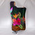 Polynesian Hawaii Kanaka Maoli Hooded Blanket - Summer Hibiscus 2