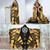 Northern Mariana Islands Hooded Blanket - Polynesian Tattoo Gold 4