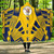 Niue Hooded Blanket - Polynesian Tattoo Flag 1
