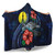 New Caledonia Polynesian Hooded Blanket - Blue Turtle Hibiscus 2