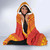 New Caledonia Flag Polynesian Chief Hooded Blanket 3