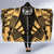 Marquesas Islands Hooded Blanket - Polynesian Tattoo Gold 5