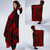 Niue Hooded Blanket - Polynesian Tattoo Red 2