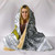 Hawaii Hooded Blanket - Turtle Palm Tree White 2