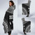 Society Islands Polynesian Chief Hooded Blanket - Black Version 2