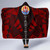 Tahiti Hooded Blanket - Polynesian Tattoo Red 5
